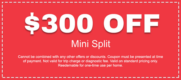 $300 off mini split discount